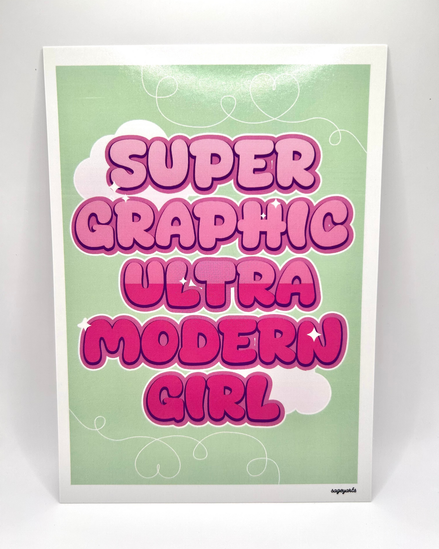 Super Graphic Ultra Modern Girl 5x7 Print