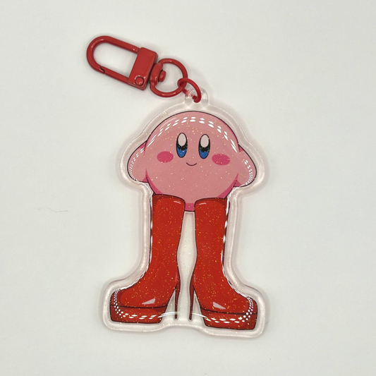 Red Boots Kirby Keychain